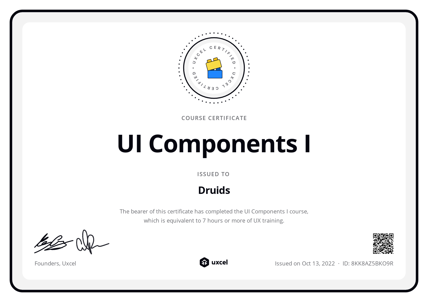 Murphy Usifo's certificate